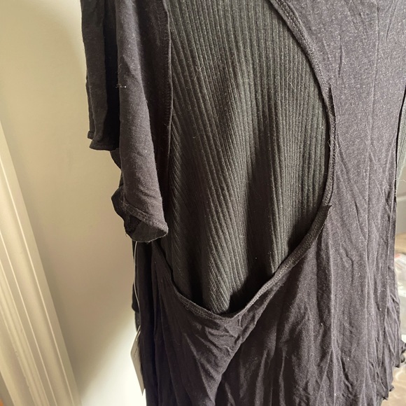 NWT Black layered Free People Fun and Funky Boho Tee size Small - Picture 3 of 6